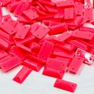 Miçanga Costura Chaton Retângulo Rosa 5x10mm 100pçs 9g