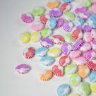 Miçanga Entremeio Concha Branca Multicolor 14MM 100Uni 50g