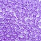 Miçanga Flor Acrílico Roxo Transparente 5 Pétalas 6mm 500pçs 50g Passante