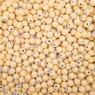 Miçanga Passante Bola Emborrachada Plástico Amarelo Claro 8mm 150pçs 60g