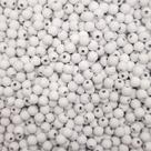 Miçanga Passante Bola Emborrachada Plástico Branco 8mm 150pçs 60g