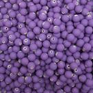 Miçanga Passante Bola Emborrachada Plástico Roxa 8mm 150pçs 60g