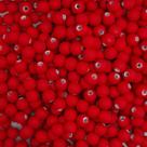 Miçanga Passante Bola Emborrachada Plástico Vermelha 8mm 150pçs 60g