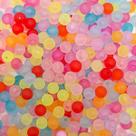 Miçanga Passante Bola Lisa Acrílico Colorida 6mm 300pçs 45g