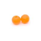 Miçanga Passante Bola Lisa Acrílico Laranja Fosco 10mm 10pçs 7g