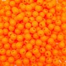 Miçanga Passante Bola Lisa Plástico Laranja 6mm 1000pçs 150g