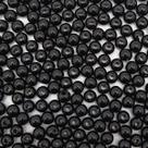 Miçanga Passante Bola Lisa Plástico Preto 6mm 1000pçs 150g