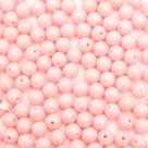 Miçanga Passante Bola Lisa Plástico Rosa Bebê 6mm 100pçs 15g