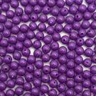 Miçanga Passante Bola Lisa Plástico Roxo 6mm 100pçs 15g