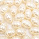 Miçanga Passante Cilindro Abs Creme 20x15mm 20pçs 50g