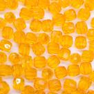 Miçanga Passante Cilindro Facetado Acrílico Laranja Transparente 8mm 100pçs 50g
