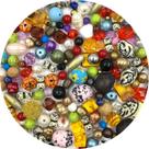 Miçanga Passante Colorido Tamanho Diversos 500g