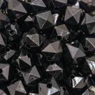 Miçanga Passante Cubo Sextavado Plástico Preto 13mm 30pçs 30g