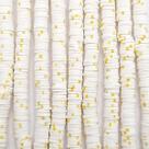 Miçanga Passante Fio Disco Fimo Branco com Dourado 6mm 300pçs 14g