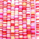 Miçanga Passante Fio Disco Fimo Colorido 6mm 300pçs 14g