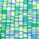 Miçanga Passante Fio Disco Fimo Colorido 6mm 300pçs 14g