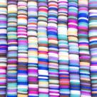 Miçanga Passante Fio Disco Fimo Colorido 8mm 300pçs 24g