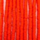 Miçanga Passante Fio Disco Fimo Laranja 6mm 300pçs 14g