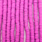 Miçanga Passante Fio Disco Fimo Lilás 6mm 300pçs 14g