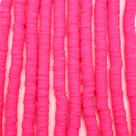Miçanga Passante Fio Disco Fimo Pink 6mm 300pçs 14g