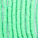 Miçanga Passante Fio Disco Fimo Verde 6mm 300pçs 14g Pulseira