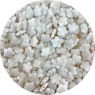 Miçanga Passante Flor 14mm Branca Perolizada 60pçs 36g Biju