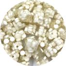 Miçanga Passante Flor Cubo 15mm Acrílico Branco 30pçs 105g