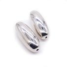 Miçanga Passante Oval Abs Níquel 15x40mm 10pçs 60g