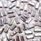 Miçanga Passante Pastilha Retângulo Abs Níquel 8x25mm 30pçs 60g