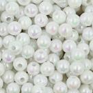 Miçanga Passante Pérola 5mm Abs Branco Irisado 500pçs 40g