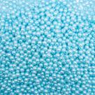 Miçanga Passante Pérola Abs Azul Bebê 6mm 100pçs 15g