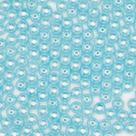 Miçanga Passante Pérola Abs Azul Bebê 8mm 100pçs 40g
