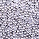 Miçanga Passante Pérola Plástico Prata 4mm 1000pçs 60g