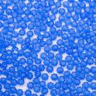 Miçanga Passante Pitanga Plástico Azul Transparente 6mm 1000pçs 100g