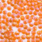 Miçanga Passante Pitanga Plástico Laranja Irisado 6mm 1000pçs 100g