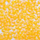 Miçanga Passante Pitanga Plástico Laranja Irisado Transparente 6mm 1000pçs 100g