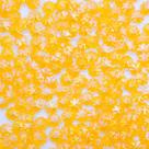 Miçanga Passante Pitanga Plástico Laranja Irisado Transparente 6mm 500pçs 50g