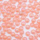 Miçanga Passante Pitanga Plástico Laranja Transparente Irisado 6mm 500pçs 50g