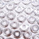 Miçanga Passante Redondo Chato Abs Níquel 22mm 340pçs 500g Miçanga Passante Redondo Chato Abs Níquel 22mm 340pçs 500g