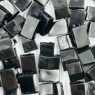 Miçanga Passante Retângulo Acrílico Preto 14x10mm 30pçs 30g