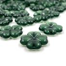 Miçanga Passante Trevo de Quatro Folhas 26mm Verde 15pçs 43g