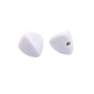 Miçanga Passante Triângulo Resina Branco 12mm 10pçs 12g