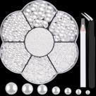 Miçangas Artesanais BELLEBOOST 6000pcs Pérolas Brancas Planas