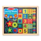 Miçangas de laço de madeira Melissa & Doug Deluxe com 27 miçangas 3+