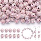 Miçangas de strass TINKRSTUFF 10 mm rosa AB 200 unidades Miçangas de strass TINKRSTUFF 10 mm rosa AB 200 unidades