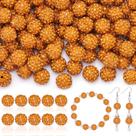 Miçangas de strass TINKRSTUFF 105 unidades, 10 mm, douradas, redondas