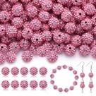 Miçangas de strass TINKRSTUFF, rosa escuro, 10 mm, 105 unidades para joias