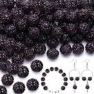 Miçangas de strass TINKRSTUFF, roxo escuro, 10 mm, 200 unidades