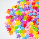 Miçangas Infantil Entremeio Estrela Multi Color 14MM 100Un 38g