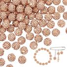 Miçangas PH PandaHall 10 mm de strass, bola de discoteca, pêssego Miçangas PH PandaHall 10 mm de strass, bola de discoteca, pêssego